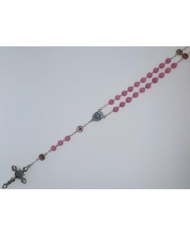 GLASS CATS EYE ROSARY + HOLY SPIRIT