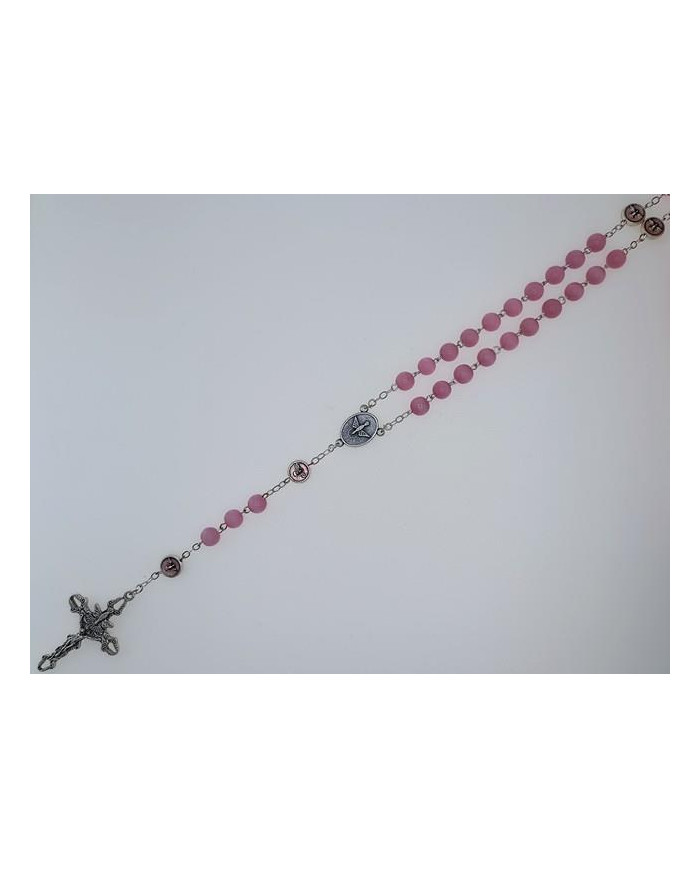 GLASS CATS EYE ROSARY + HOLY SPIRIT