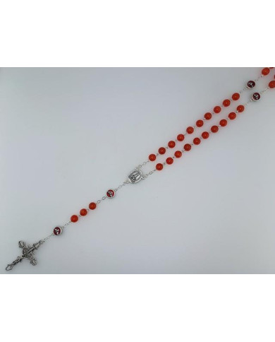 GLASS CATS EYE ROSARY + HOLY SPIRIT
