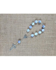 DECADE ROSARY GLASS FROSTED 12MM