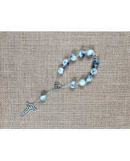 DECADE ROSARY GLASS FROSTED 12MM