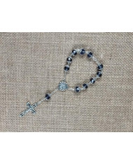 DEZENA CRISTAL 10X8MM C/AN PR C/FECHO