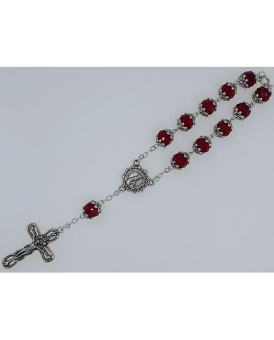 DEZENA CRISTAL 10X8MM C/AN PR C/FECHO