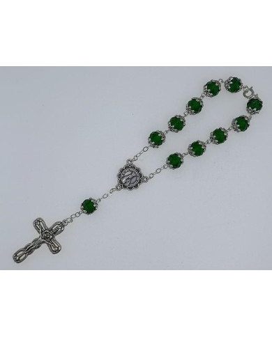 DEZENA CRISTAL 10X8MM C/AN PR C/FECHO