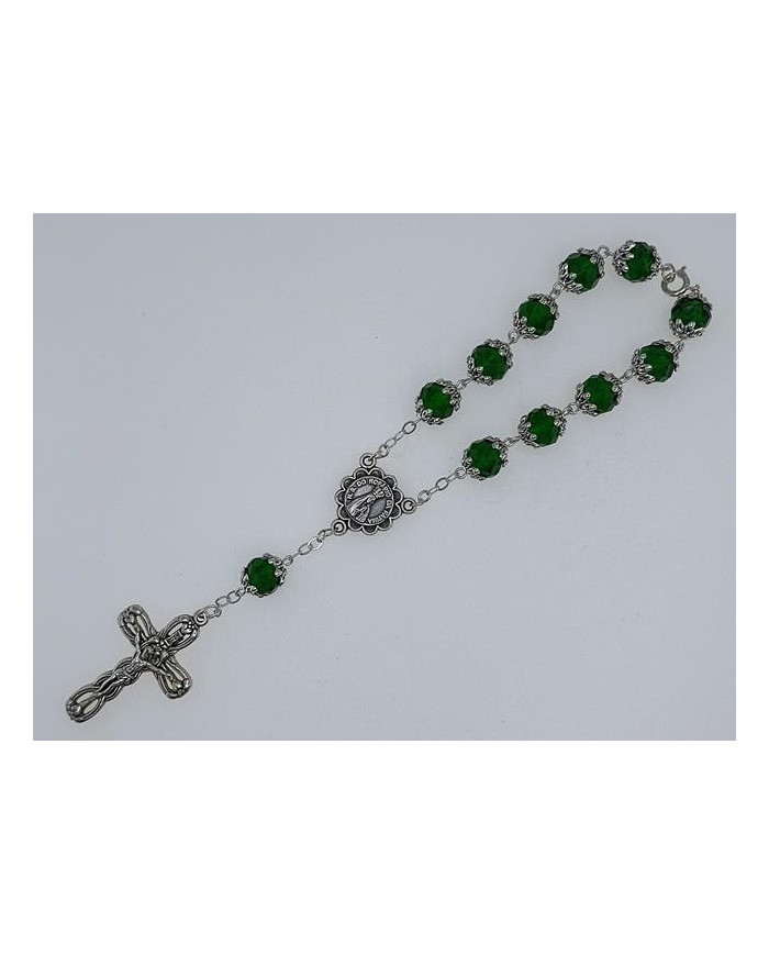 DEZENA CRISTAL 10X8MM C/AN PR C/FECHO