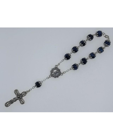 DEZENA CRISTAL 10X8MM C/AN PR C/FECHO