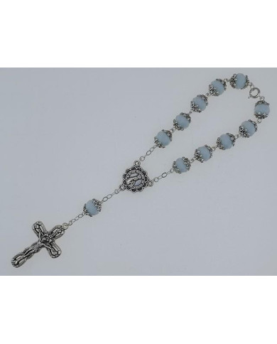 DEZENA CRISTAL 10X8MM C/AN PR C/FECHO