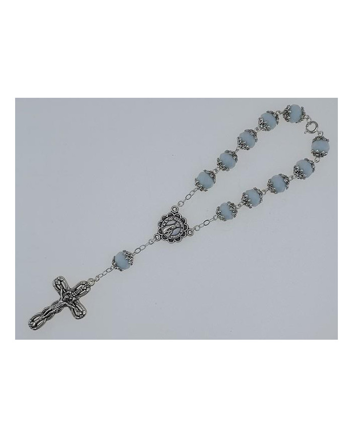 DEZENA CRISTAL 10X8MM C/AN PR C/FECHO