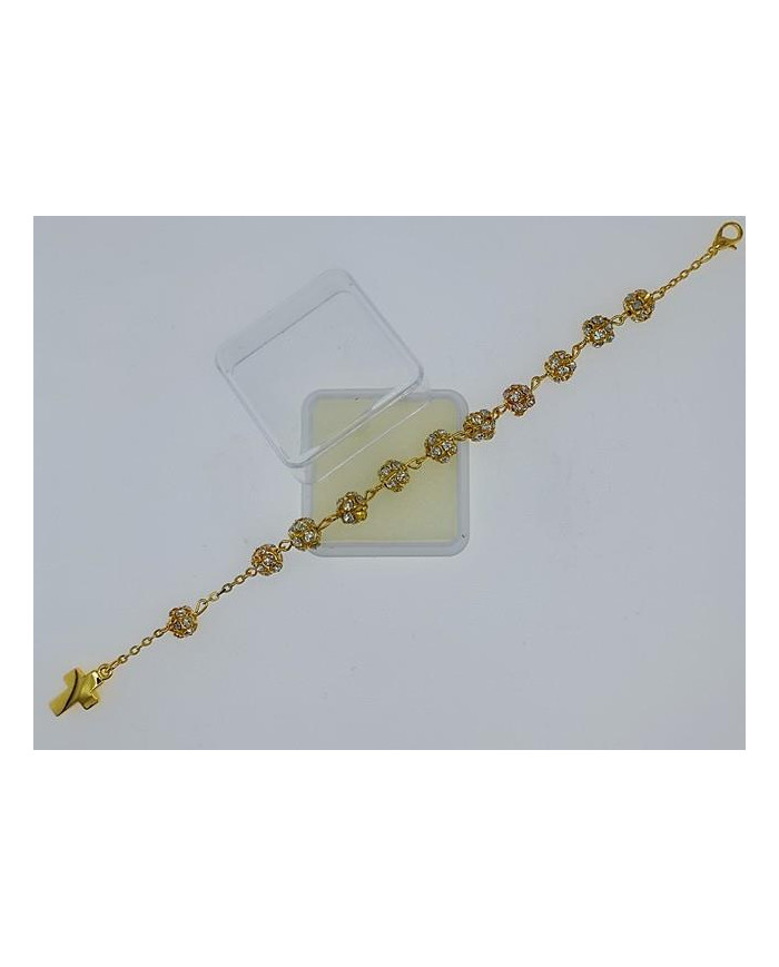 PULSEIRA STRASSBALL 8MM CRIST. TRANSP DOUR.