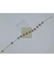 PULSEIRA STRASSBALL 8MM CRIST. MULTI PRATA