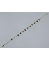 PULSEIRA STRASSBALL 8MM CRIST. MULTI PRATA