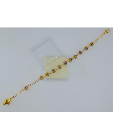 PULSEIRA STRASSBALL 6MM CRIST. MULTI DOUR.