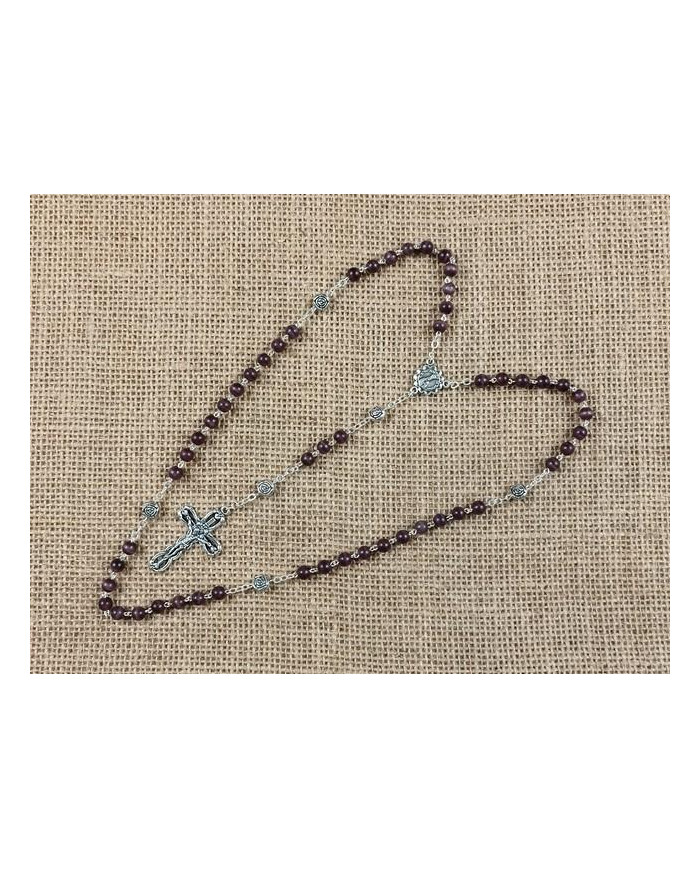 CAT S EYE GLASS ROSARY + R