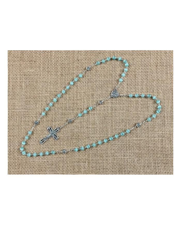 CAT S EYE GLASS ROSARY + R