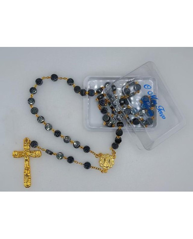TERCO HEMATITE ROSA 6MM DOURADO