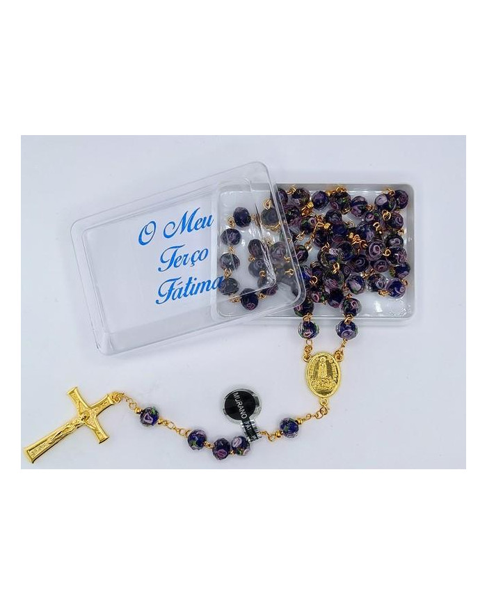 TERCO VIDRO MURANO 8X6MM C/ CX