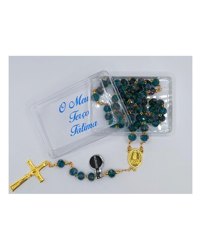 TERCO VIDRO MURANO 8X6MM C/ CX