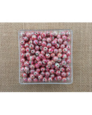 CONTAS PLASTICO RAIADO 8MM