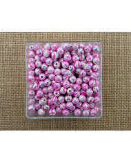 CONTAS PLASTICO RAIADO 8MM