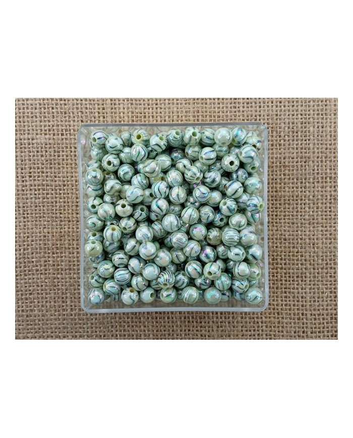 CONTAS PLASTICO RAIADO 8MM