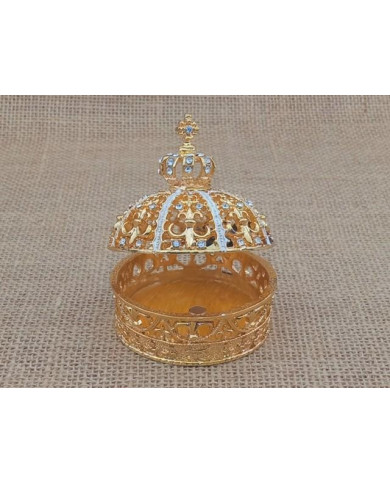 CAIXA METAL COROA M OURO