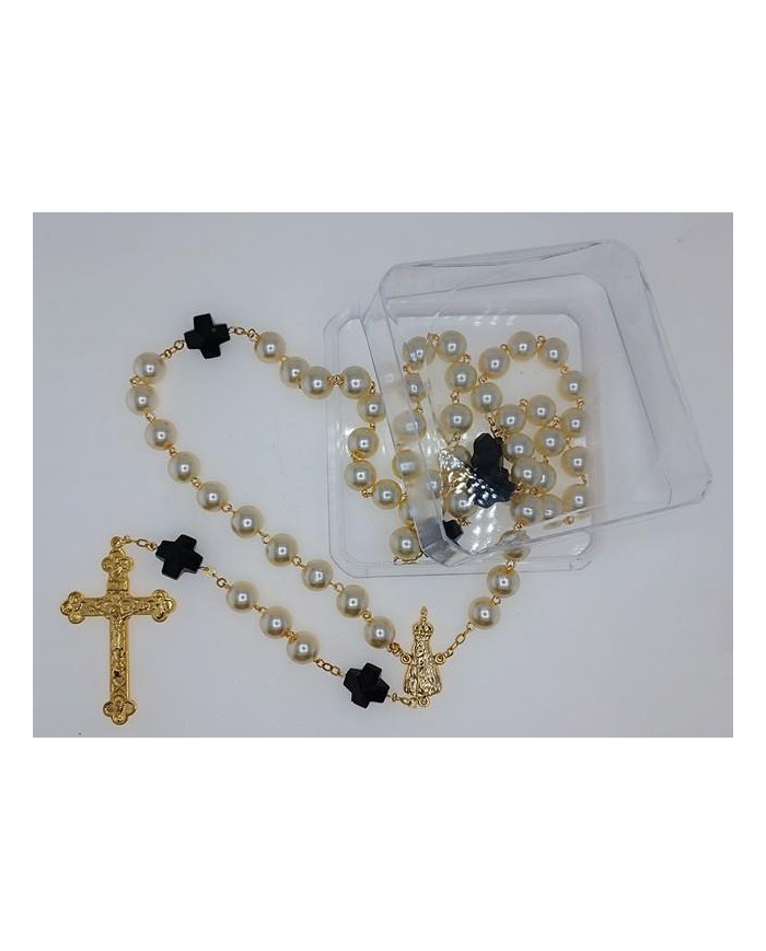 TERCO PEROLA 10MM + CRUZ PRETA C/CX