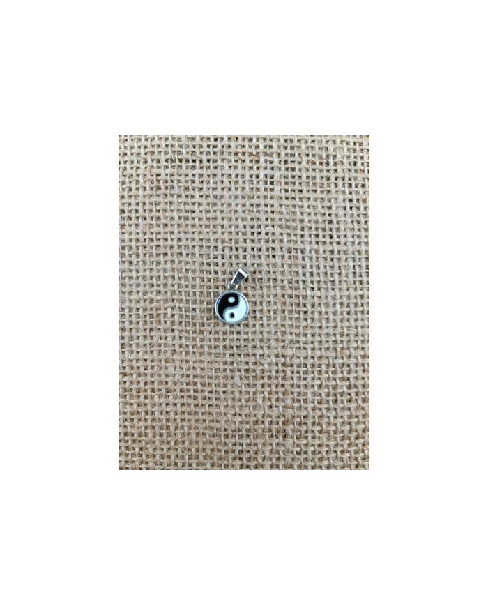 MEDALHA INOX 10MM RED YIN YANG