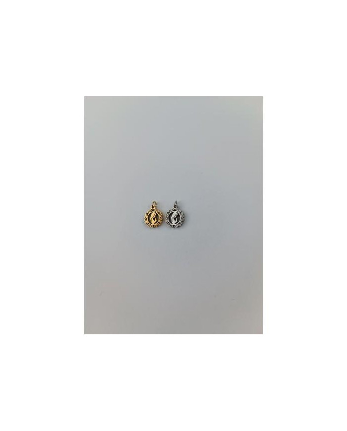 MEDALHA INOX 10MM REDONDA TRABALHADA BUSTO