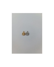 MEDALHA INOX 10MM REDONDA TRABALHADA BUSTO