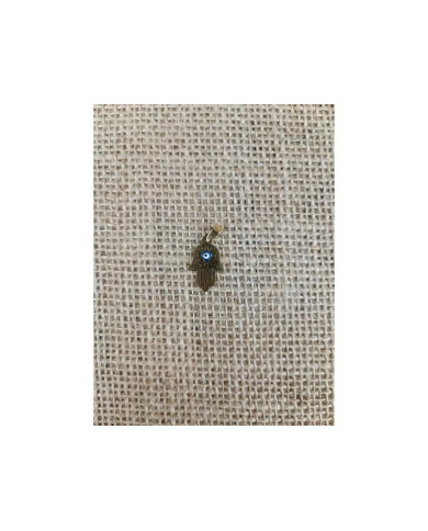 MEDALHA INOX 18MM MAO C/  OLHO TURCO