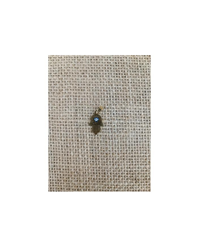 MEDALHA INOX 18MM MAO C/  OLHO TURCO