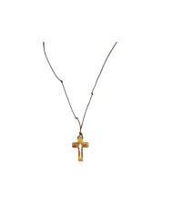 FIO C/CRUZ MAD OLIVEIRA CRISTO RECORTADO 43MM