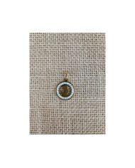 MEDALHA ACO 23MM REDONDA BUSTO BRILHANTES