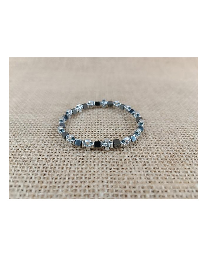 PUL ELAST HEMATITE CUBO 4MM E ZAMAC NS