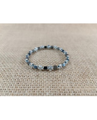 PUL ELAST HEMATITE CUBO 4MM E ZAMAC NS