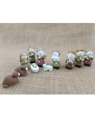 PRESEPIO MINIATURA 70MM 11PCS COLORIDO