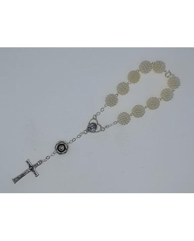 DEZENA PLASTICO RED 12MM BOLINHAS + ROSA F