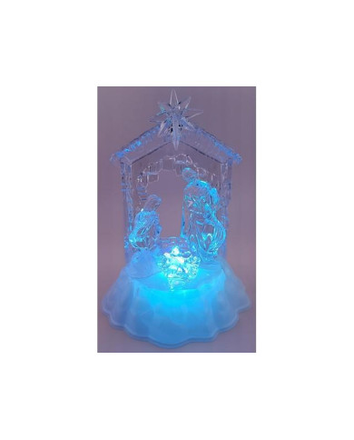 PRESEPIO ACRILICO C/ LUZ C/ ESTRELA 180X135MM