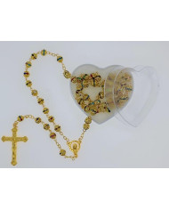 TERÇO RONDELL BALL 6MM MULTI DOURADO