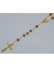 TERÇO RONDELL BALL 8MM MULTI DOURADO