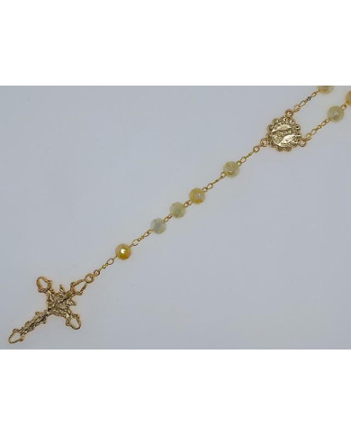 TERCO CRISTAL FACETADO 8MM DOURADO