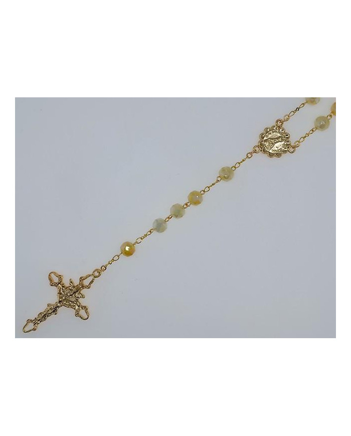 TERCO CRISTAL FACETADO 8MM DOURADO