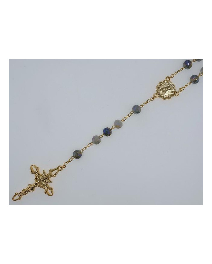 TERCO CRISTAL FACETADO 8MM DOURADO