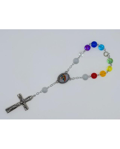 DEZENA VIDRO 8MM ARCO IRIS