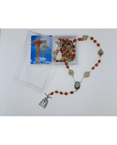 TERCO VIA SACRA RESINA MADEIRA OVAL 6X8MM