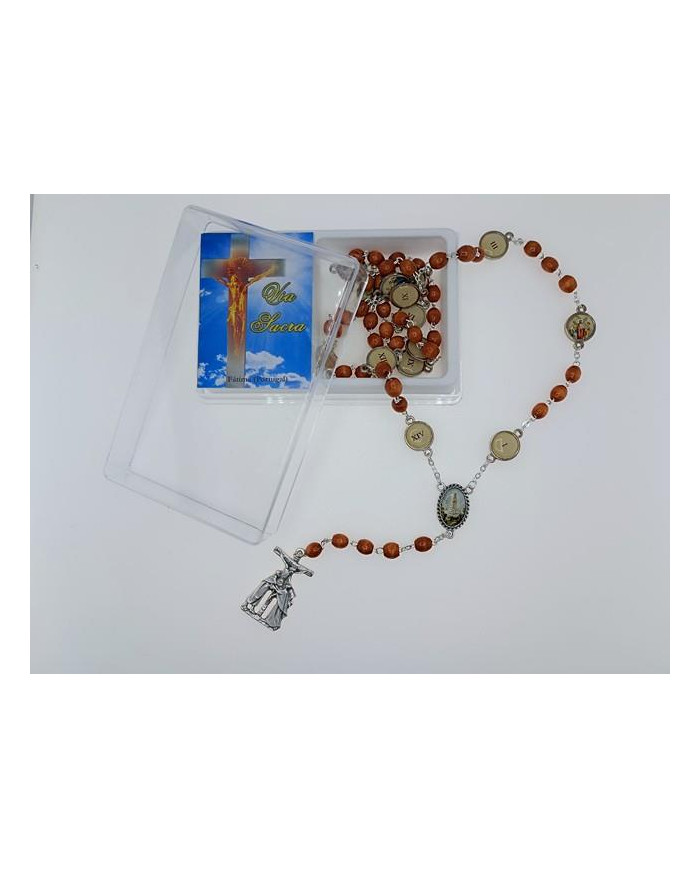 TERCO VIA SACRA RESINA MADEIRA OVAL 6X8MM