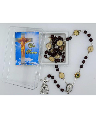 TERCO VIA SACRA RESINA MADEIRA OVAL 6X8MM