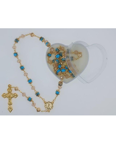 TERCO ANI. CRISTAL 6X4MM + CR C/ CX DOURADO