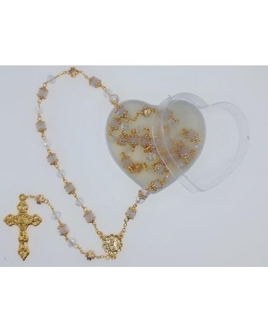 TERCO ANI. CRISTAL 6X4MM + CR C/ CX DOURADO