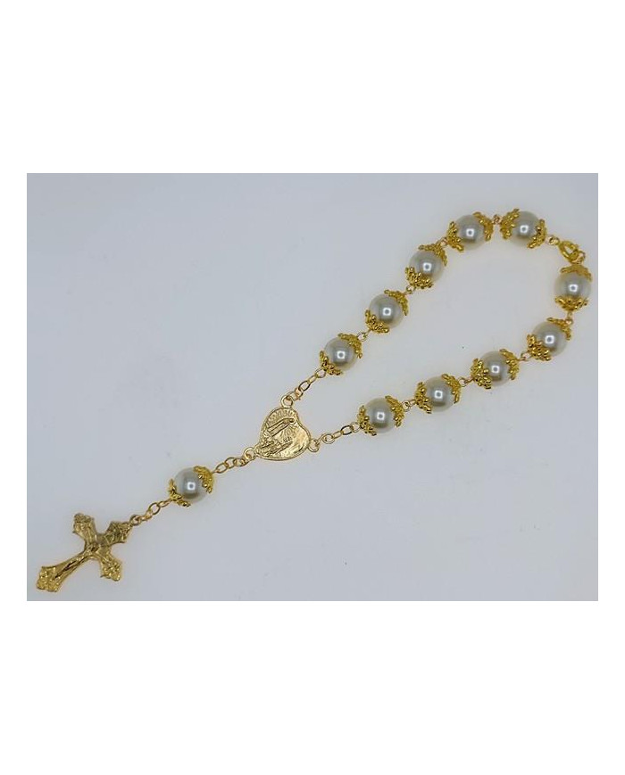 DEZENA ANI. PEROLA 10MM DOUR C/FECHO MARFIM